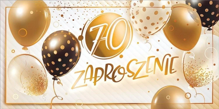 Zaproszenie na 70 Urodziny Z194 (5szt)