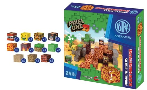 Klocki magnetyczne Pixel One Lava 25el ASTRA