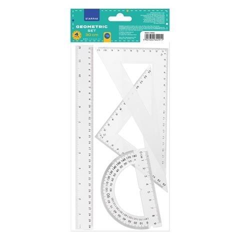 Zestaw geometryczny 4 elementy 30cm, STARPAK