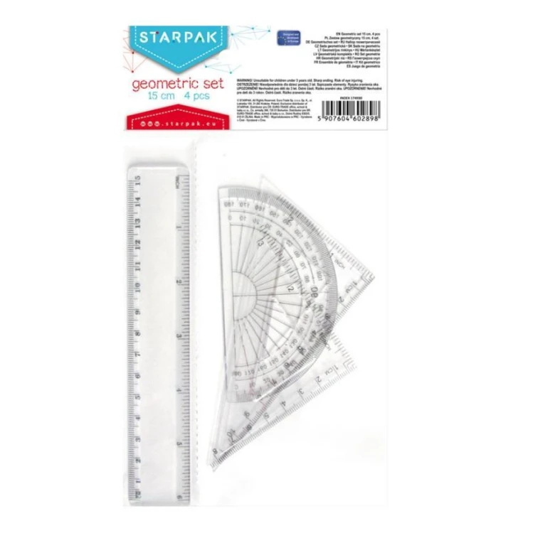 Zestaw geometryczny 4 elementy 15cm, STARPAK