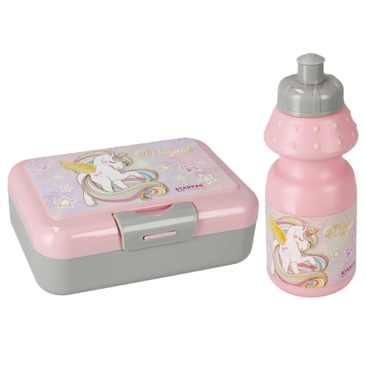 Bidon 350ml + pudełko śniadaniowe Unicorn, STARPAK
