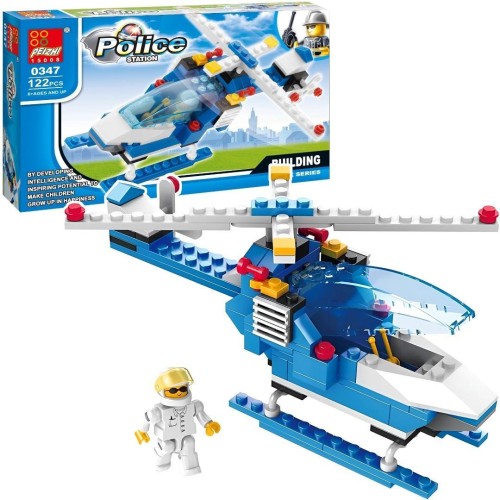 Klocki helikopter policyjny 122el, Trifox
