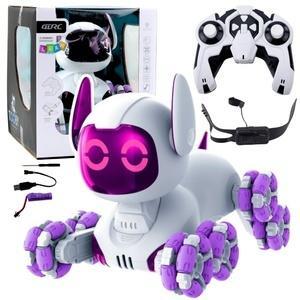 Robot Pies Tooby R/C 360 światło dźwięk biało fiol