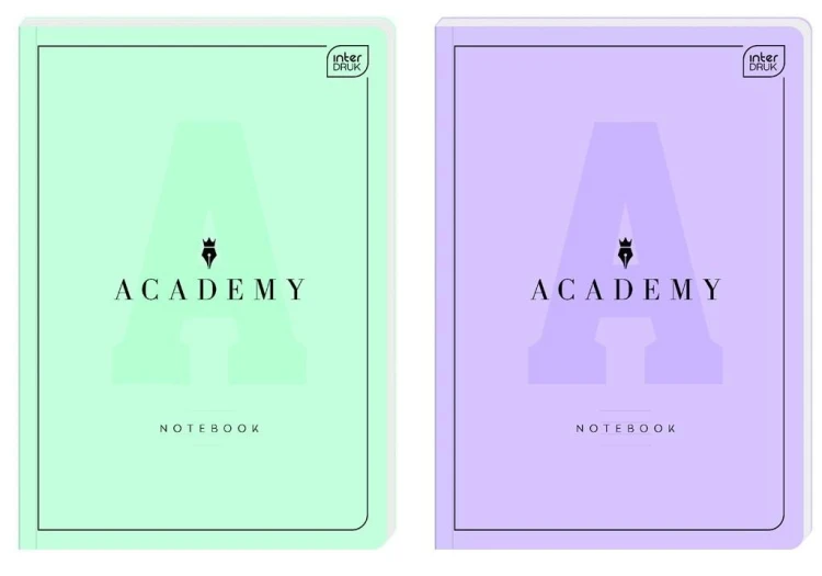 Brulion A4/96K linia Academy Pastel (5szt)