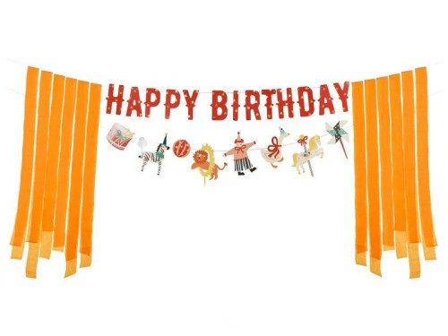 Baner Happy Birthday Cyrk 275cm