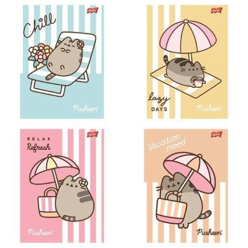Zeszyt A5/32k kratka Pusheen (15szt), UNIPAP