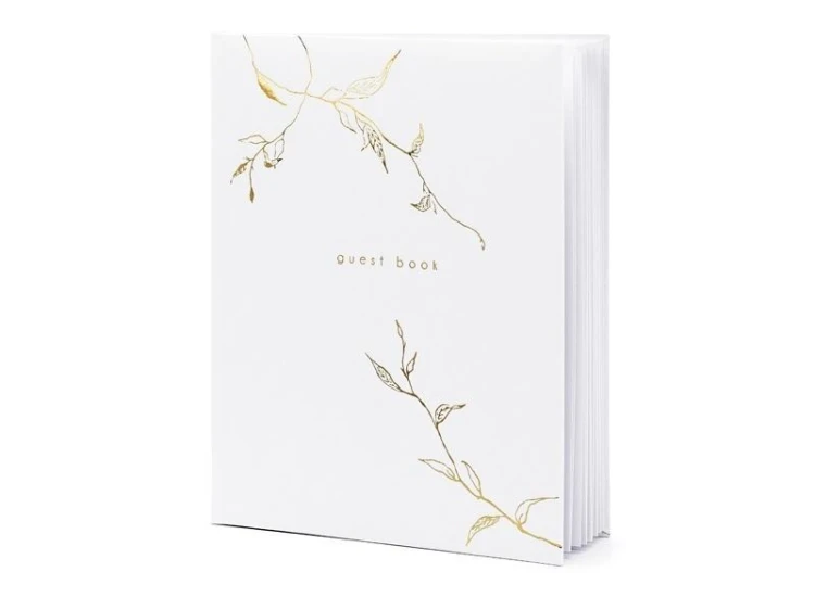 Księga Gości Guest book 20x24.5cm biały 22 kartki