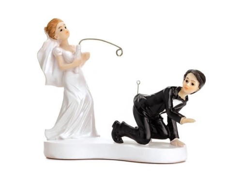 Figurka Para Młoda z wędką 13cm