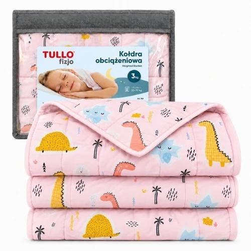 Kołdra obciążeniowa sensoryczna różowa 3kg