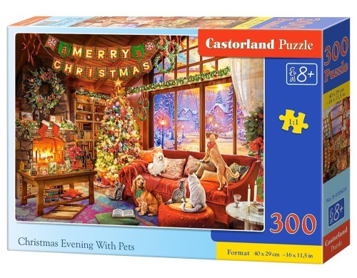 Puzzle 300 Christmas Evening With Pets CASTOR