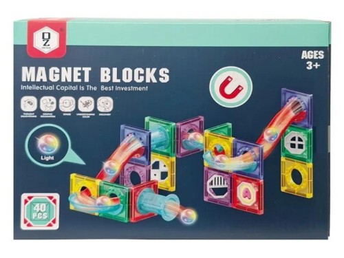 Klocki magnetyczne tor z piłkami, SWEDE
