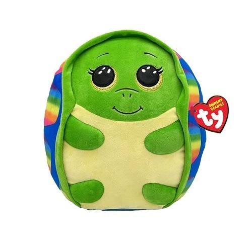 Squishy Beanies Shrugs - tęczowy żółw 30cm, TY