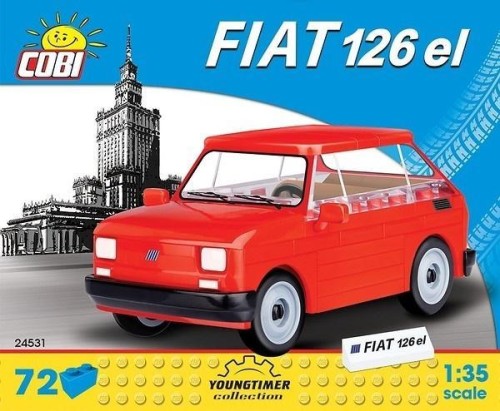 Cars Mały Fiat 126P 1994 - 1999 72 klocki, Cobi