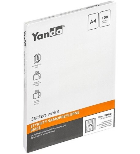 Etykiety samoprzylepne NO.Y003 YANDA, Yanda