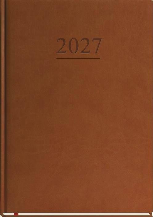 Terminarz 2027 B5 tygodniowy klasyczny brąz