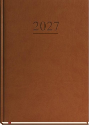 Terminarz 2027 A4 tygodniowy uniwersalny brąz