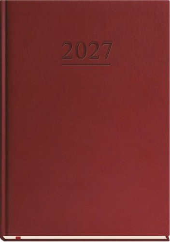 Terminarz 2027 A4 tygodniowy uniwersalny bordo