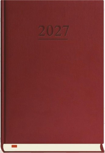 Terminarz 2027 A5 dzienny Menadżera bordo