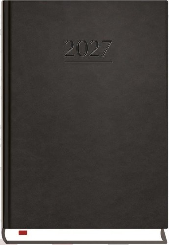 Terminarz 2027 B6 dzienny Powszechny czarny