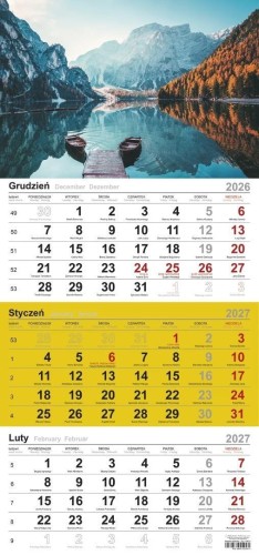 Kalendarz 2027 trójdzielny Przystań