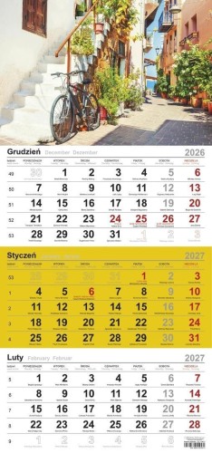 Kalendarz 2027 trójdzielny Uliczka