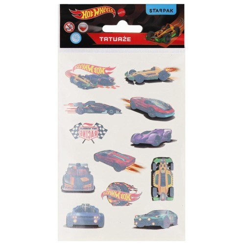 Tatuaże 10x19cm Hot Wheels, STARPAK