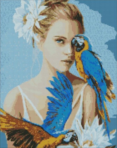 Diamentowa mozaika - Dziewczyna... 40x50cm, Ideyka