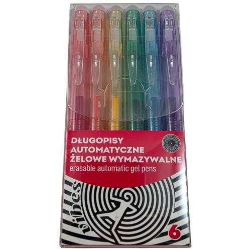 Dlugopisy żelowe wymazywalne Vibes 6kol