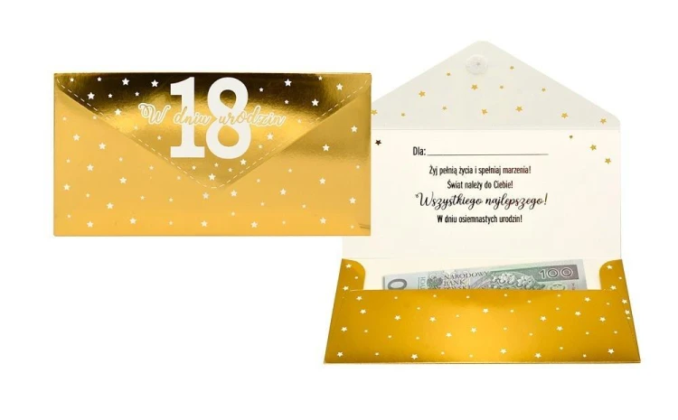 Koperta podarunkowa Urodziny 18