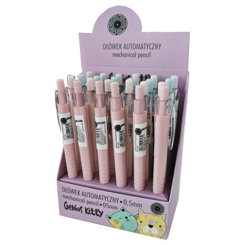 Ołówek automatyczny 0,5mm Genius Kitty (24szt)