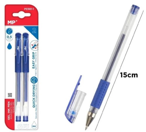 Długopis żelowy 0.5mm niebieski 2szt