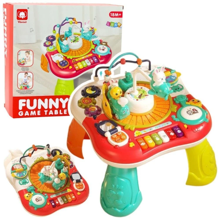 Stolik edukacyjny interaktywny pianinko 2w1