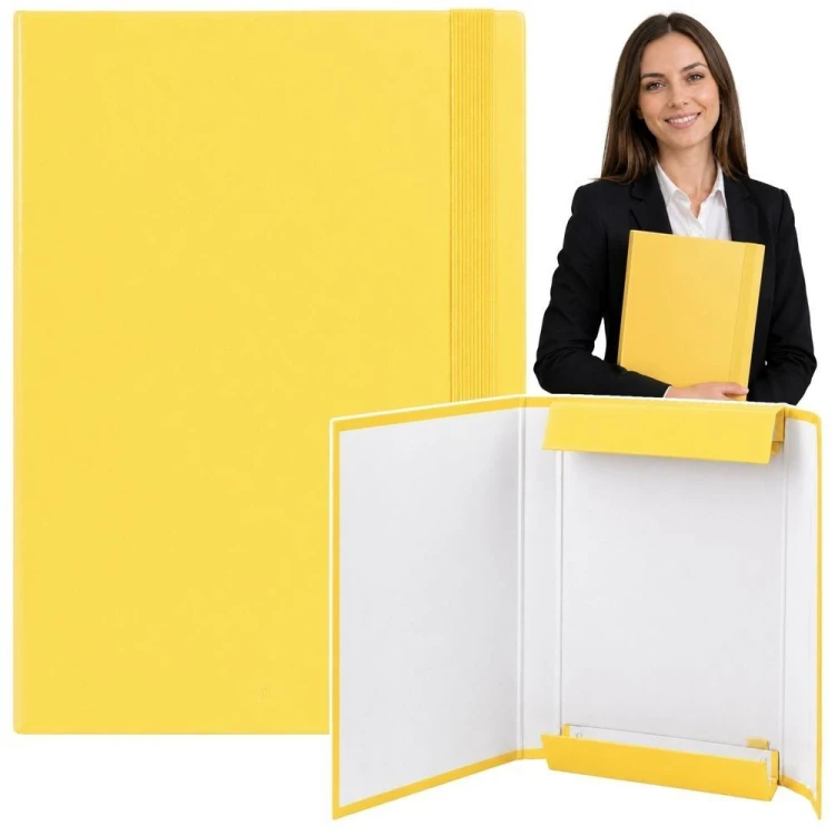 Teczka z gumką A4 żółta, Leantoys
