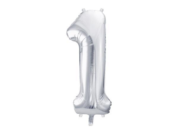 Balon foliowy 1 86cm srebrny