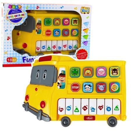 Pianinko edukacyjne Autobus żółty, Leantoys